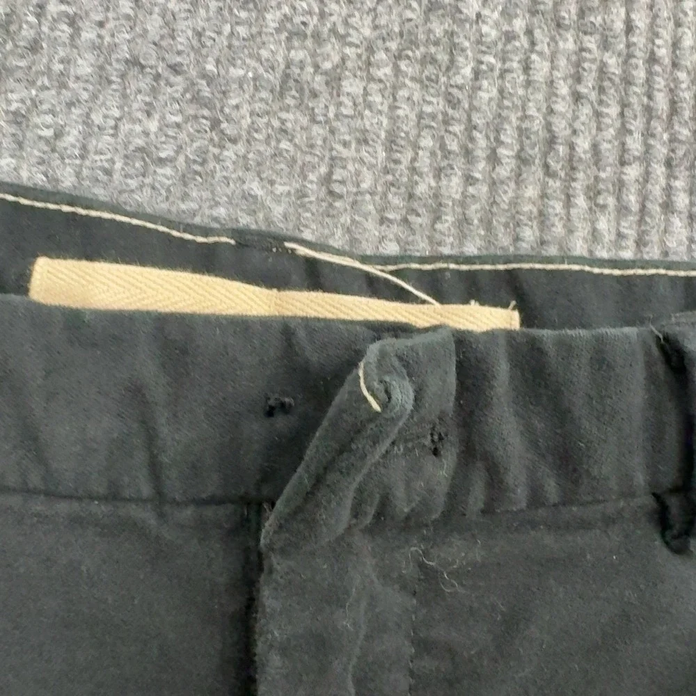 Banana Republic Pants Men 36x32 Black Cotton Spandex Pleated Chino Classic Style